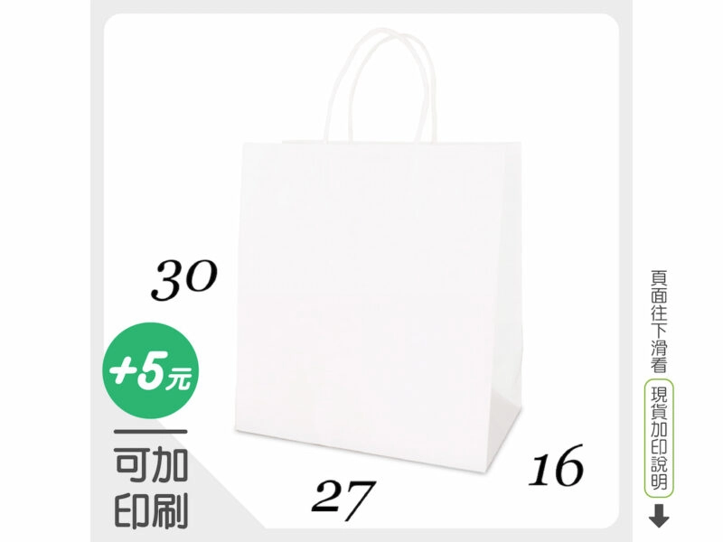 WK273016-白牛皮紙袋